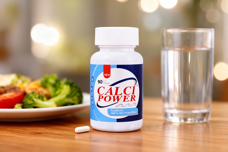 قرص کلسی پاور برای ریزش مو کنار وعده غذایی سالم